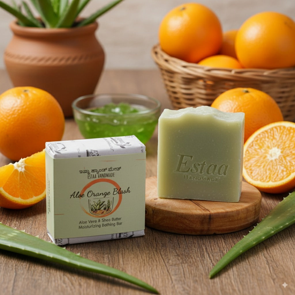 AloeOrange Bathing Bar - Aloe vera and Orange